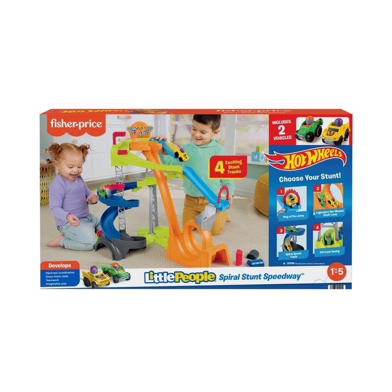 Hot Wheels Spiral Stunt Speedway Race Track by Little People - N/A