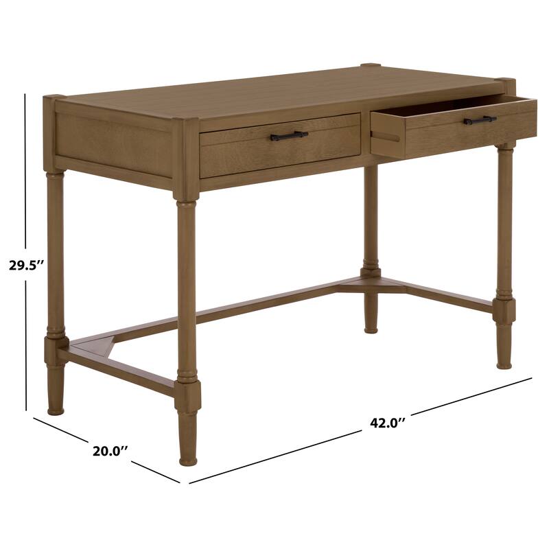 SAFAVIEH Zennure White Washed Grey Writing Desk