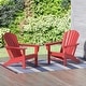 preview thumbnail 54 of 99, POLYTRENDS Altura Outdoor Eco-Friendly All Weather Poly Patio Adirondack Chair (Set of 2) Red