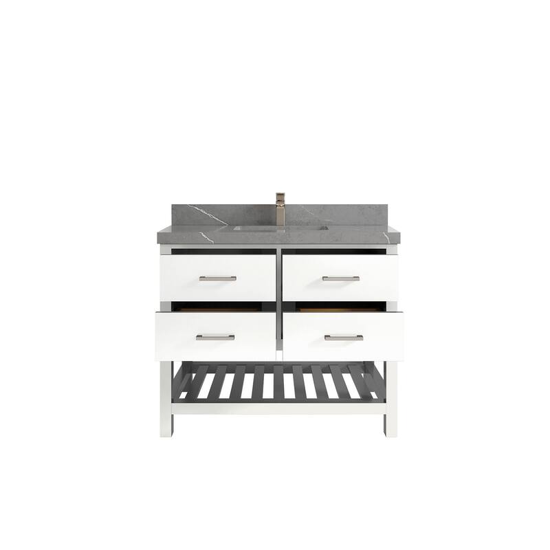 Willow Collections 42 in. W x 22 in. D Parker Single Sink Bathroom Vanity with Countertop