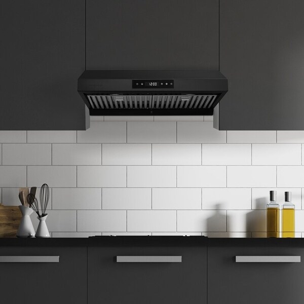 Hauslane ps18 under cabinet range hood led baffle filters discount