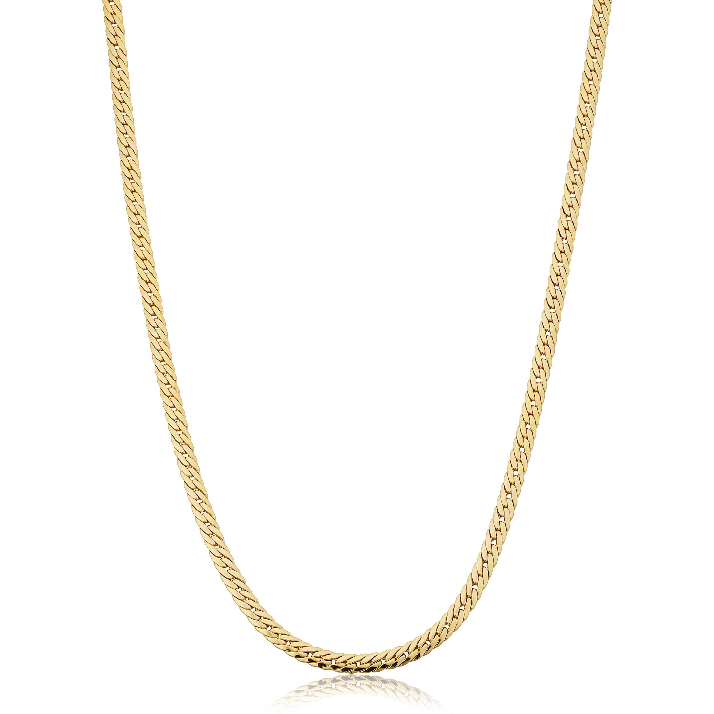 Au Naturale 14k Yellow Gold Filled 3.9mm Curb Chain Necklace for Men and Women