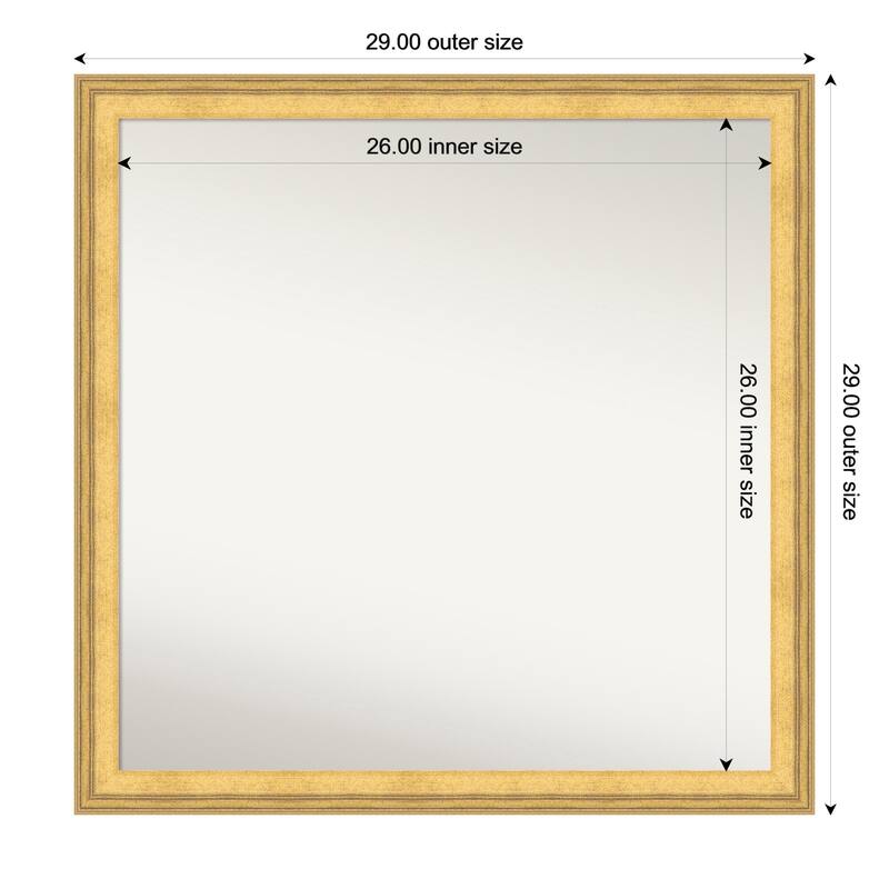 Owen Gold Non-Beveled Wood Framed Wall Mirror - Owen Gold - 29 x 29 in