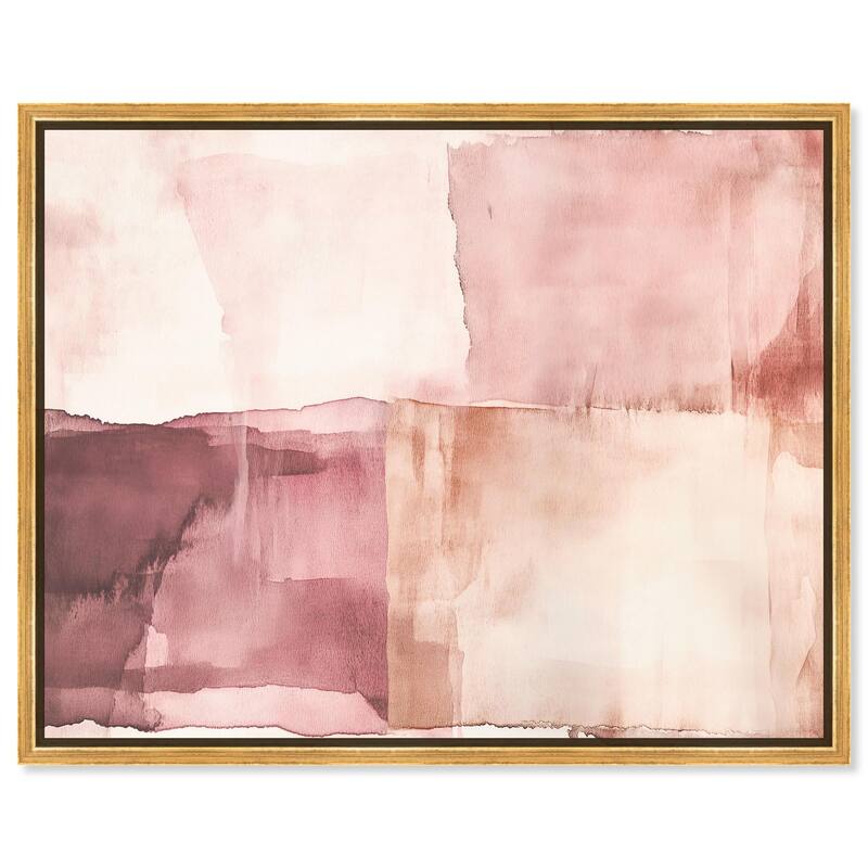 Faded Crimson II Canvas by Art Remedy - Gold - 36" x 30"