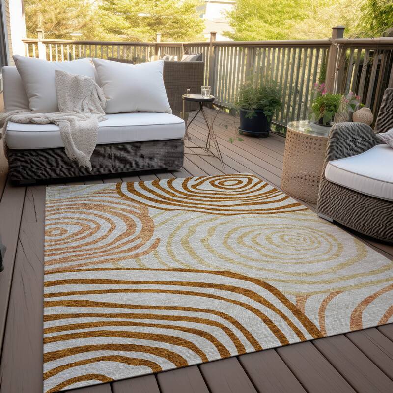 Machine Washable Indoor/ Outdoor Chantille Contemporary Dimensions Rug