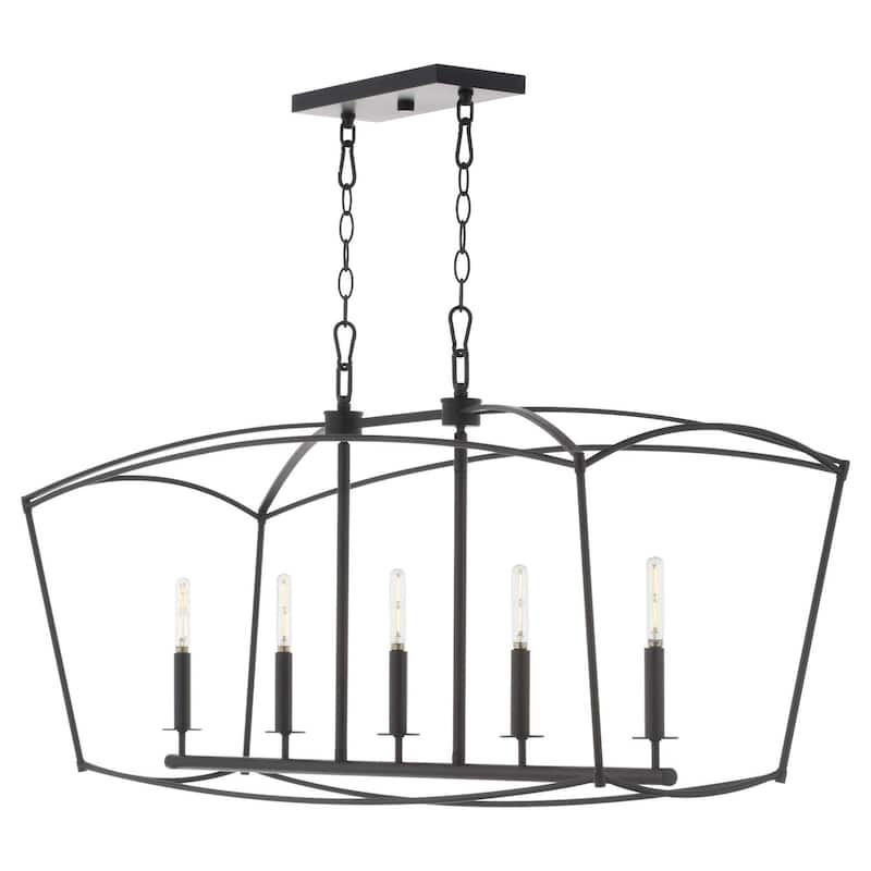 Quorum International 6512-5 Mantle 5 Light 48" Wide Linear Chandelier