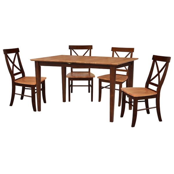 Counter Height Cinnamon/ Espresso 5-piece Dining Set. Opens flyout.
