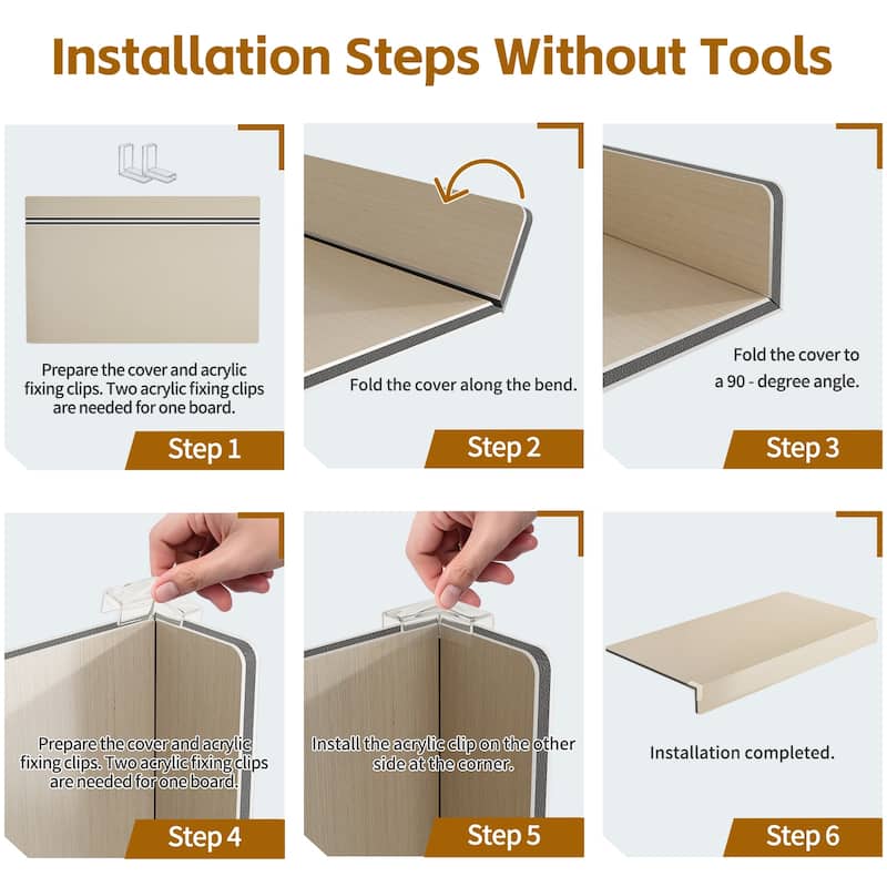 24 in 5 Pcs Wire Shelf Covers Foamed PVC Wire Rack Covers for Removable Closet (Not Wood) Pantry Shelves for Cabinet Bathroom