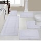 preview thumbnail 32 of 58, Classy Bathmat Collection 100% Cotton Non-Slip Bathroom Rug Set, Machine Washable Bath Rug, 5 Piece Bath Mat Set with Contour White