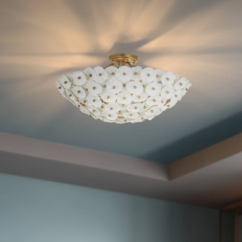 Metropolitan N1824 Coastlyn 4 Light 23" Wide Semi-Flush Bowl Ceiling
