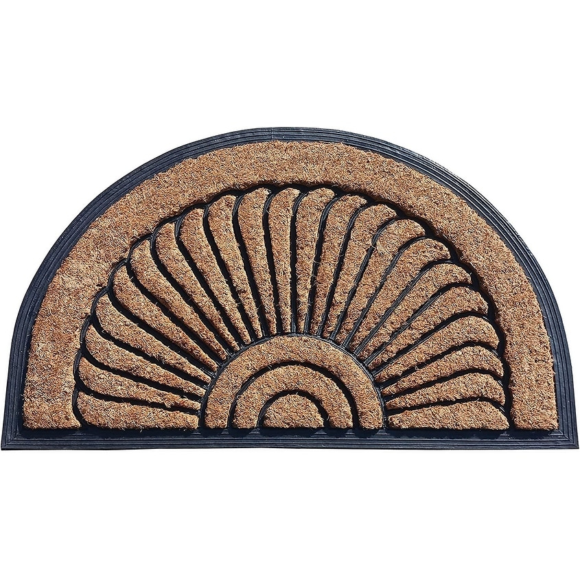 Entryways Sunburst Recycled Rubber Doormat