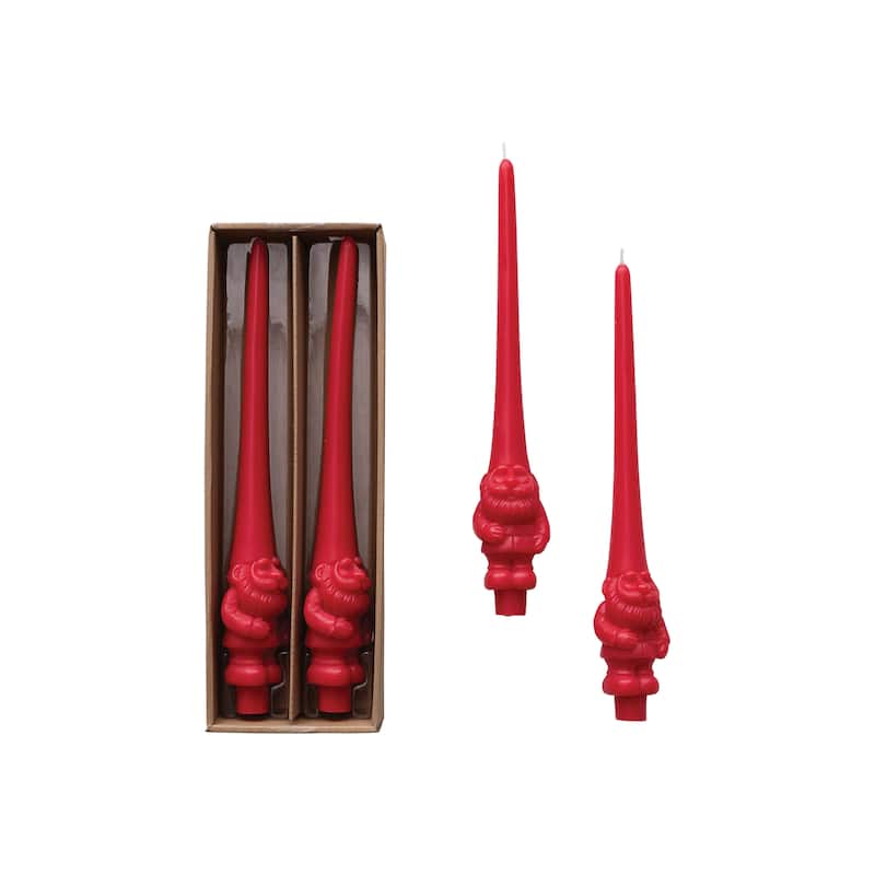 Enchanted Gnome Taper Candles, Set of 2