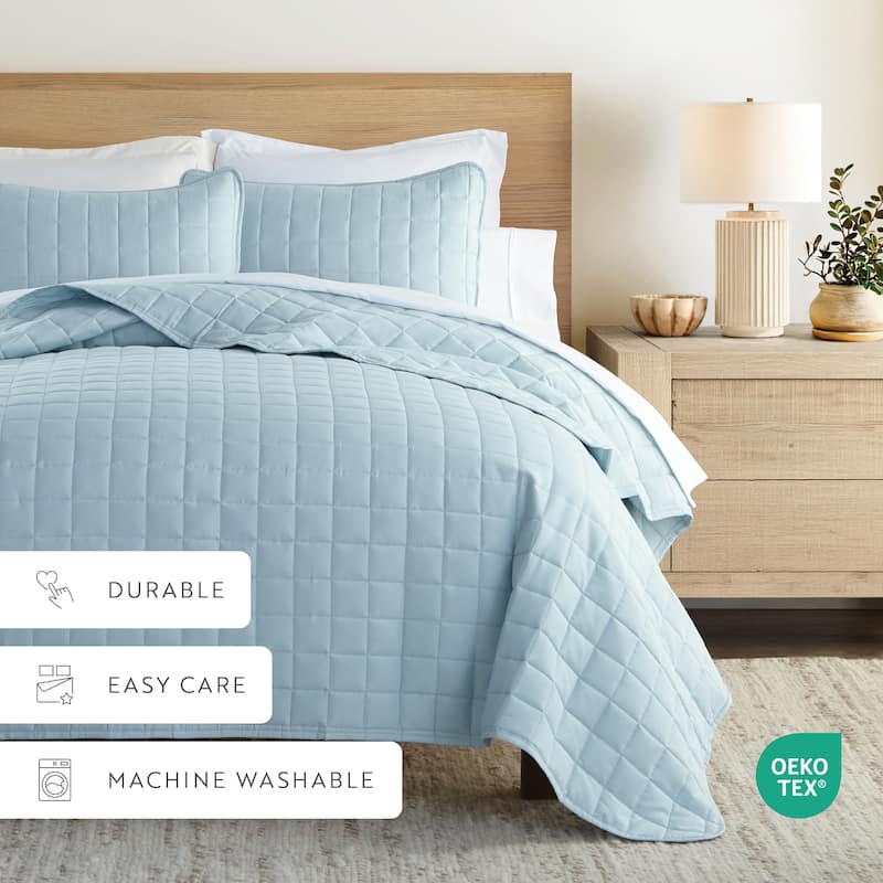 Becky Cameron Premium Ultra Soft Square Quilted Coverlet Set