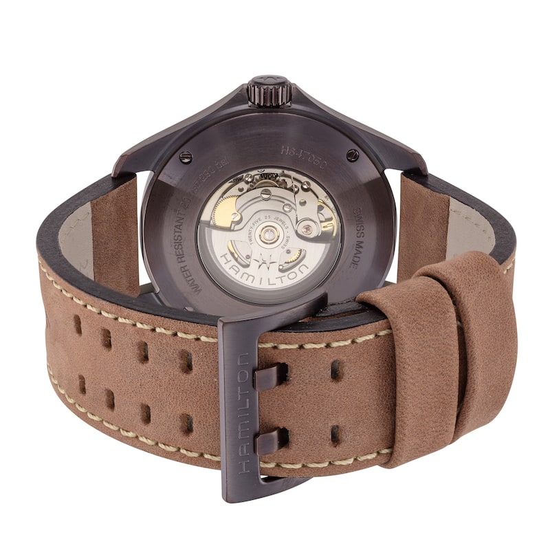 Hamilton Men's Khaki Aviation 46mm Automatic Watch H64705531 - Brown - N/A