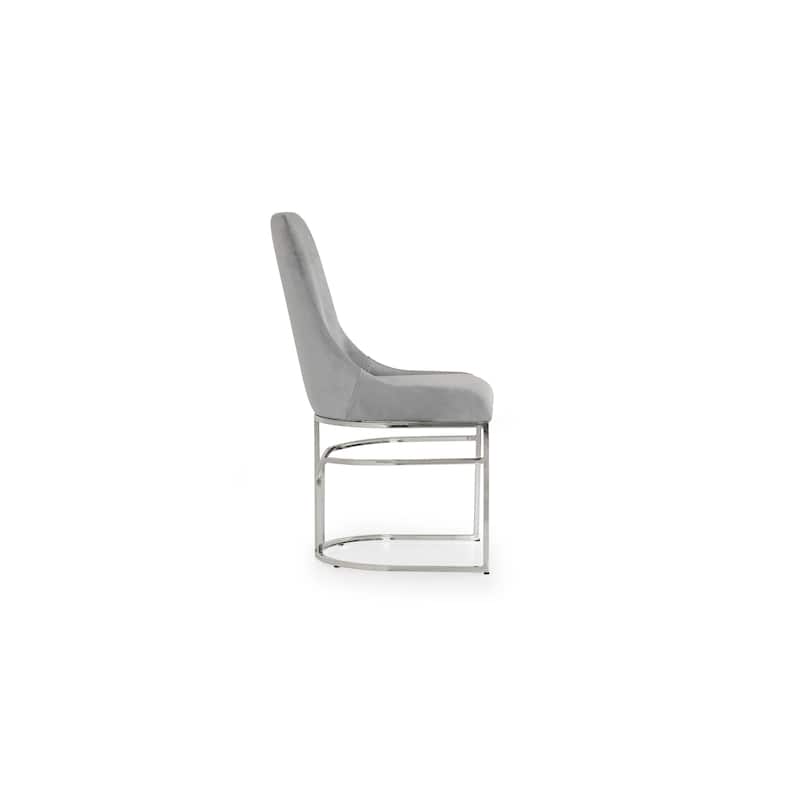 Modern Style 2pc Dinning Chairs Made With Wood And Steel Legs