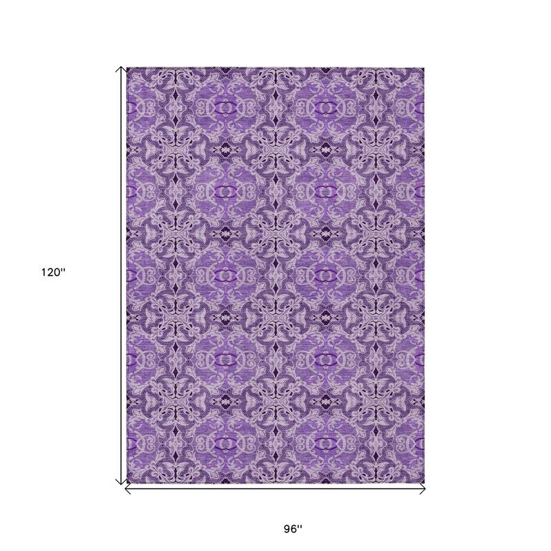 HomeRoots Medallion Transitional Rectangle Outdoor Rug