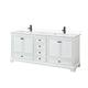 Option White / White Cultured Marble Top / Matte Black