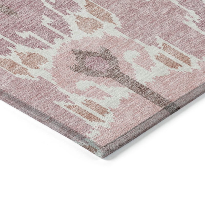 HomeRoots Ikat Transitional Rectangle Outdoor Rug