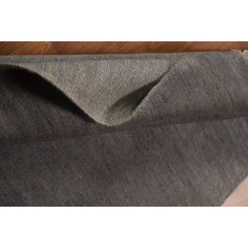 Gray & Blue Gabbeh Modern Foyer Rug Handmade Wool Carpet - 3'5"x 4'10"