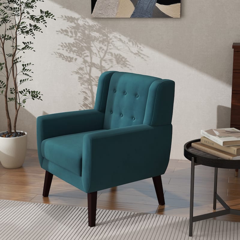 Modern Accent Chair Velvet Armchair - 28.9"W x 35.1"H x 29.5"D