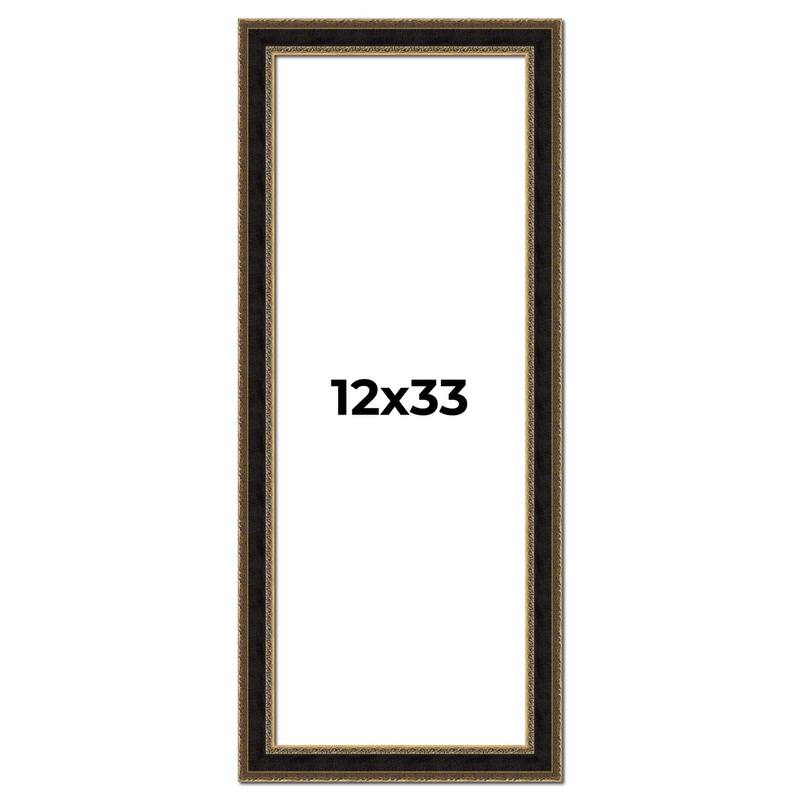 12x33 Frame Gold Antique Vintage Sold Wood Picture Frame | 1.75 Inch