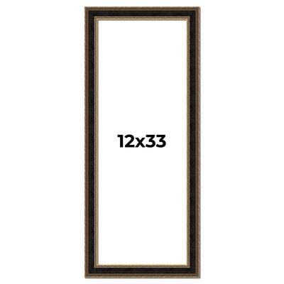 12x33 Frame Gold Antique Vintage Sold Wood Picture Frame | 1.75 Inch