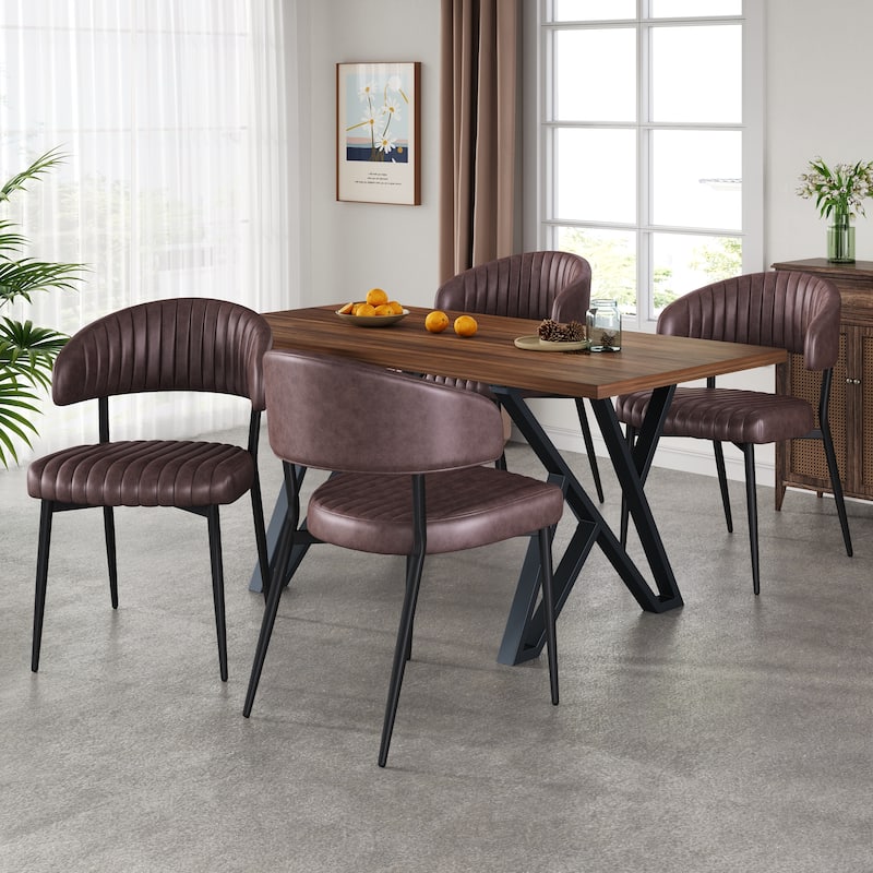 Christopher Knight Home - Shawn 5 Pieces Faux Leather Dining Set