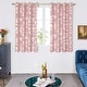 preview thumbnail 48 of 95, Deconovo Silver Leaves Curtain Panel Pairs(2 Panel) W52 x L45 - Coral Pink
