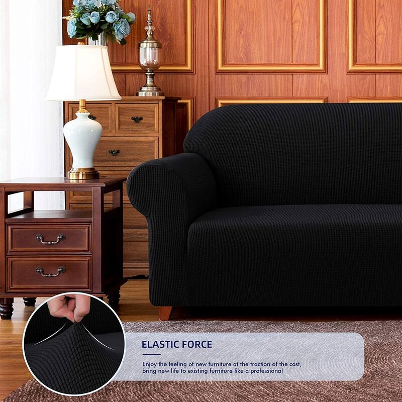 Subrtex 1-Piece Sofa Cover Stretch Soft Couch Loveseat Slipcover