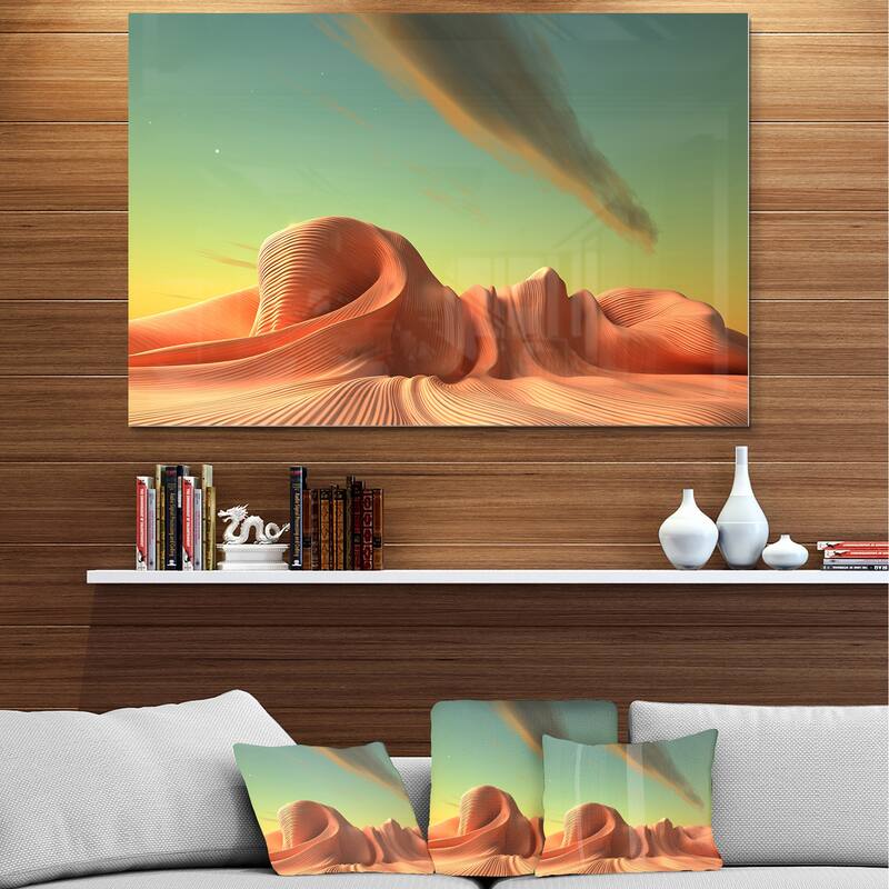 Designart '3D Alien World Surreal Fantasy' Contemporary Metal Wall Art