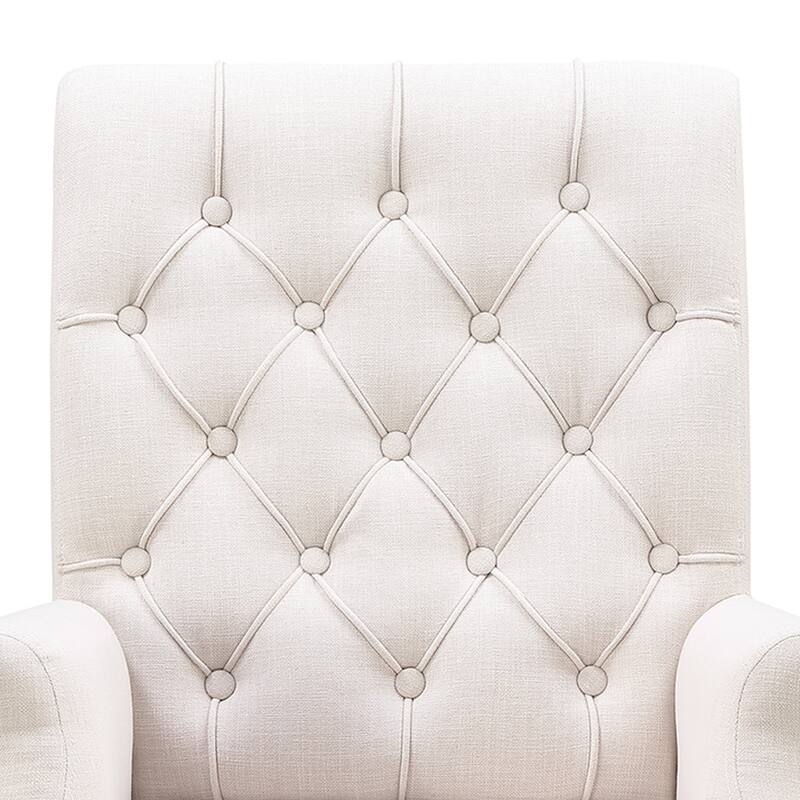 Side Dining Chair, Beige & Smokey Black - 41.25 H x 26.75 W x 28.5 L Inches