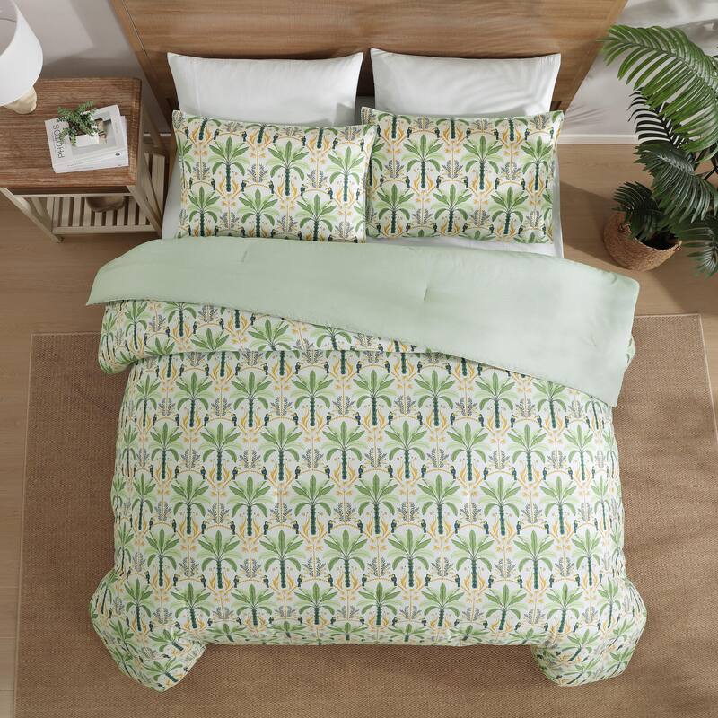Tommy Bahama Mystic Palms Cotton Green Comforter Set