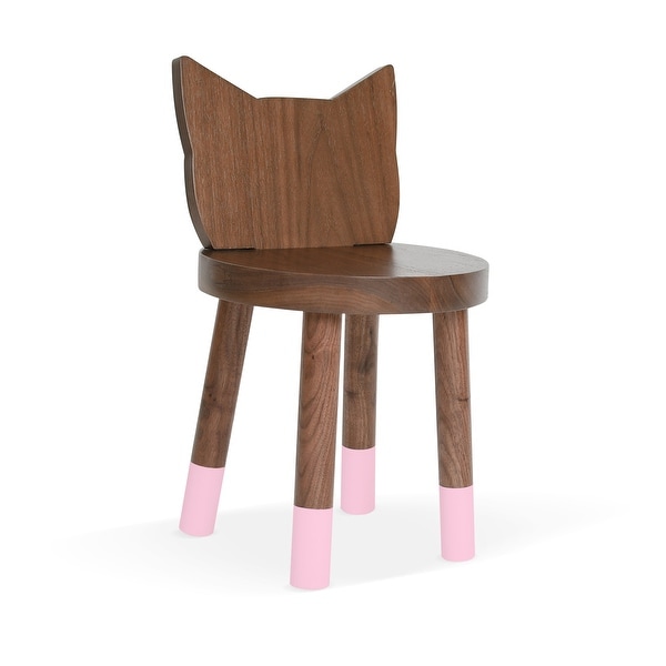 Kitty Kids Chair Set of 2 Solid Walnut Custom Made to Order