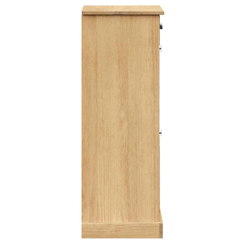vidaXL Shoe Cabinet Honey Solid pine wood, engineered wood, metal Medium - 13.8 x 23.6 x 37.8