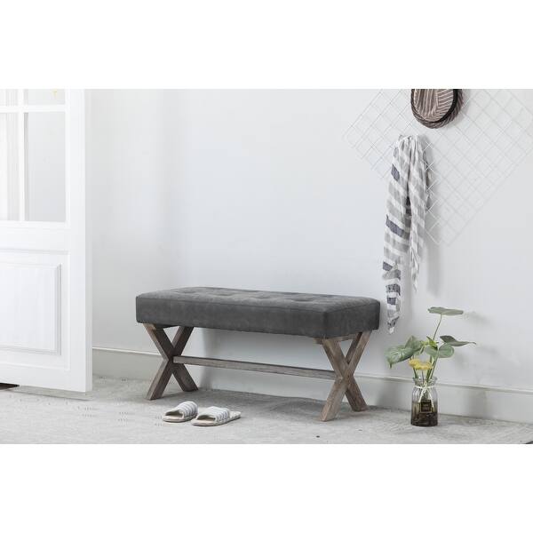Shop Blue Line 3651036 Upholstered Indoor Bench Pu Black On Sale Overstock 31264022