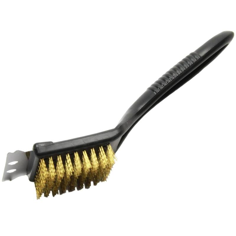 Chef Craft 9-inch Plastic Handle Short Grill Brush - Black
