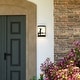 preview thumbnail 8 of 11, Links 1-Light 8 in. Black Indoor-Outdoor Golfer Flush Mount Wall Sconce, Glass Shade, Dimmable, Wall Sconce Fixture