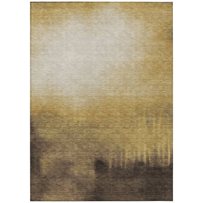 Machine Washable Indoor/ Outdoor Modern Dawn Chantille Rug