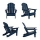 preview thumbnail 46 of 68, Laguna Poly Folding Adirondack Chair (Set of 4) Navy Blue