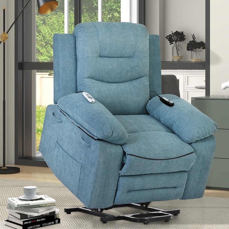 Massage Recliner Chair for Seniors-Power Lift,Adjustable Massage,Heating Features,Infinite Position Reclining,and Side Pocket