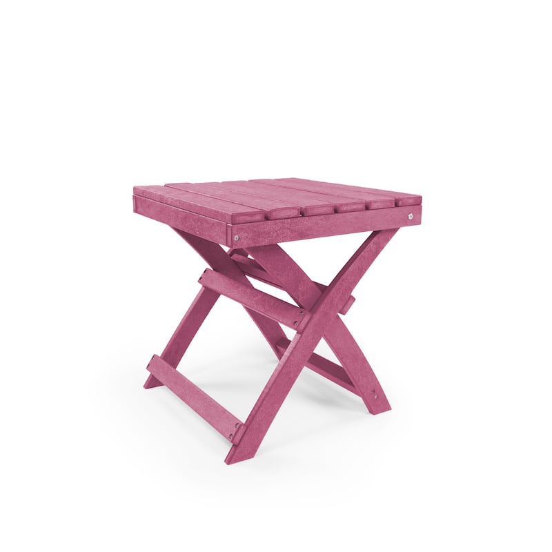 Santorini Fully Assembled All-Weather Recycled HDPE Outdoor Folding Side Table