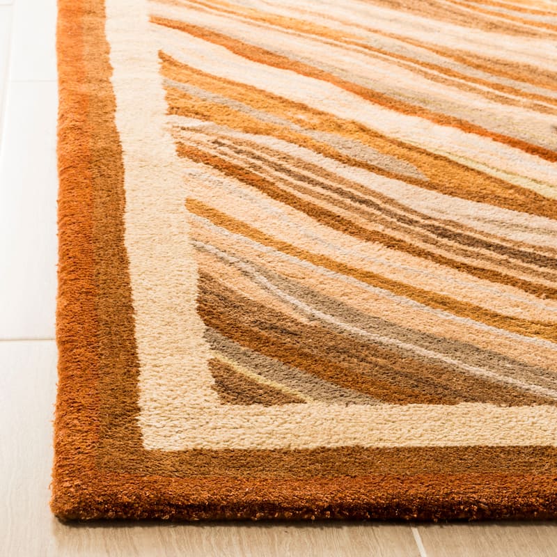 Martha Stewart by SAFAVIEH Handmade Marble Swirl Wool/ Viscose Rug