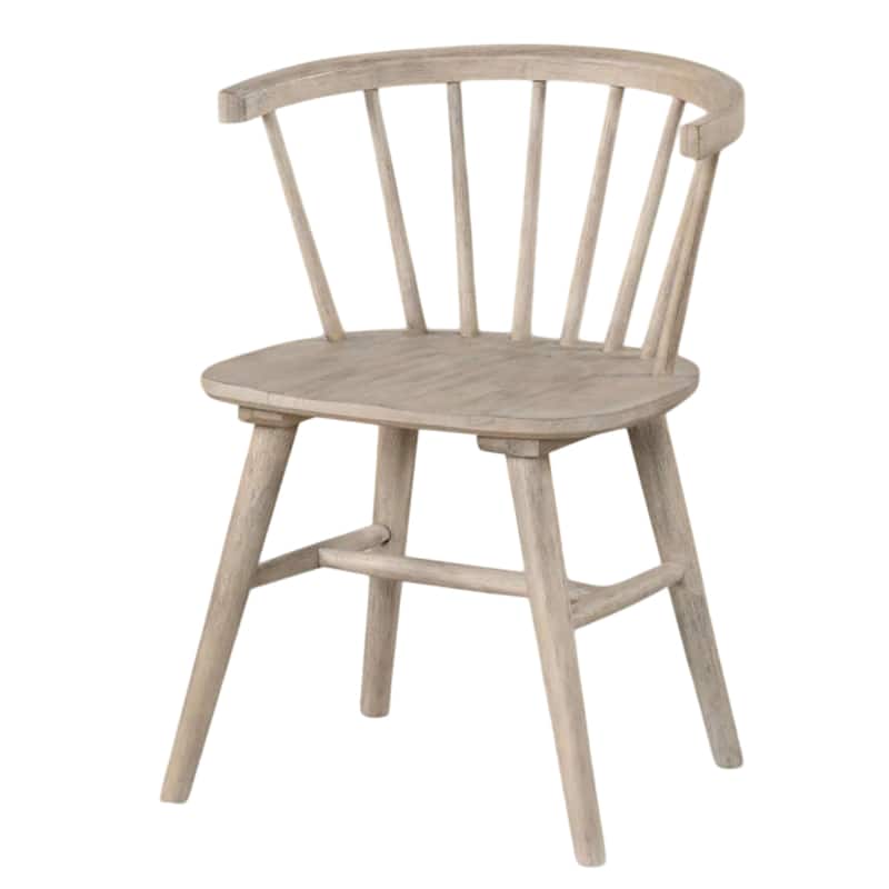 Yely 5pc Dining Table and 4 Windsor Chairs Set, Natural Oak Brown