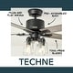 preview thumbnail 15 of 14, Hunter 52" WiFi Techne Ceiling Fan w/LED Light, Handheld Remote - Casual, Modern - Easy Installation! SMART FAN!