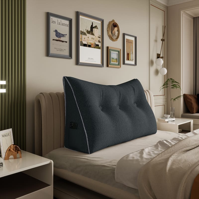 WOWMAX Bed Rest Wedge Bolster Daybed Dorm Bunk Bumper Reading Pillow