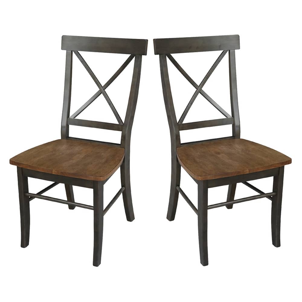 Set of Two X-Back Dining Chairs