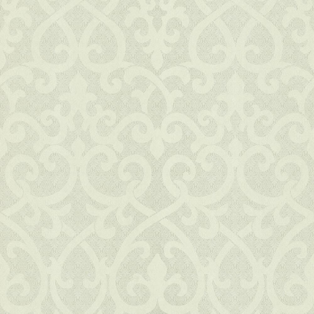 Shop Brewster 62 65864 Giselle Light Green Ironwork Damask