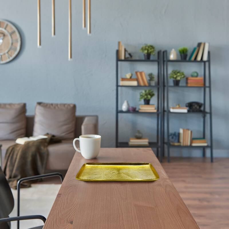 Decorative Handmade Aluminum Modern Square Tray