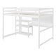 preview thumbnail 6 of 11, Full Size Wooden Loft Bed with Built-in Shelves, Desk, and Dry-Erase Writing Board for Functional Living Spaces