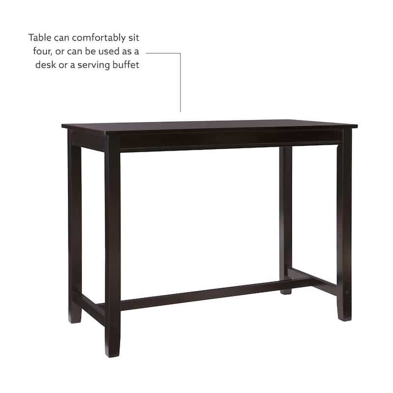 3-Piece Counter Table and Stools - 47.25" - Black and White